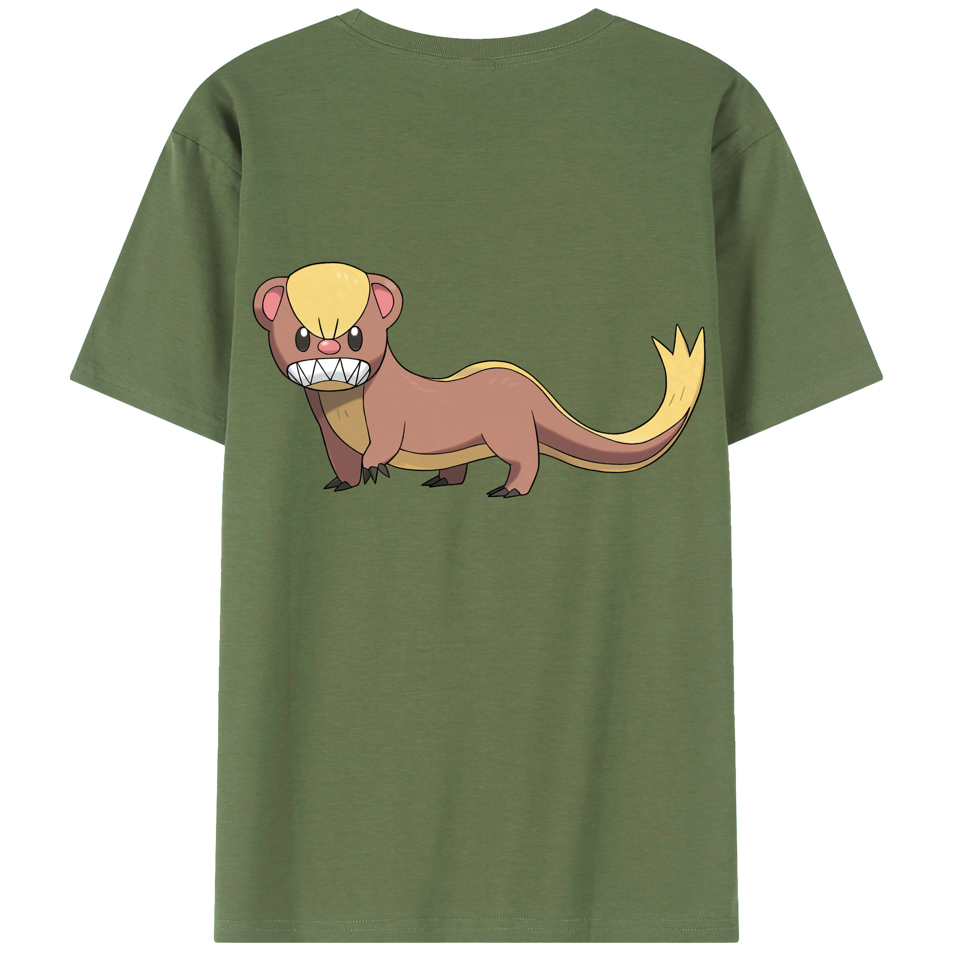 （画像用） ポケットモンスター Pokémon 綿100％ メンズ半袖Tシャツ（バックプリント） 通気性